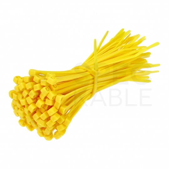 Opaski zaciskowe kablowe UV 2,5x100mm żółte 100szt.