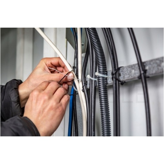 Opaski zaciskowe kablowe z metalowym ząbkiem 4,5x360mm 100szt.