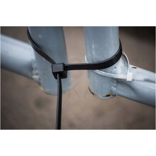 Opaski zaciskowe kablowe z metalowym ząbkiem 4,5x360mm 100szt.