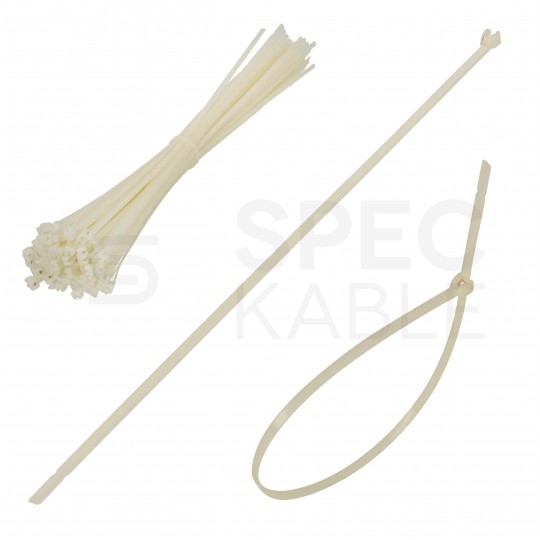 Opaski zaciskowe kablowe z metalowym ząbkiem 4,5x360mm 100szt.