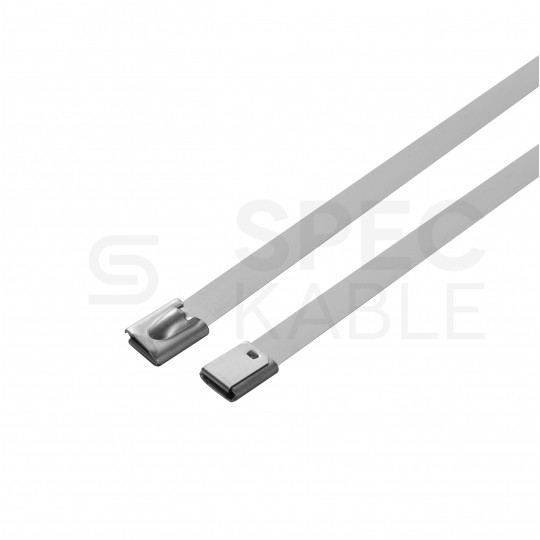 Opaski zaciskowe stalowe z zapięciem kulowym 4,6x260mm nierdzewne Elcan 20szt.