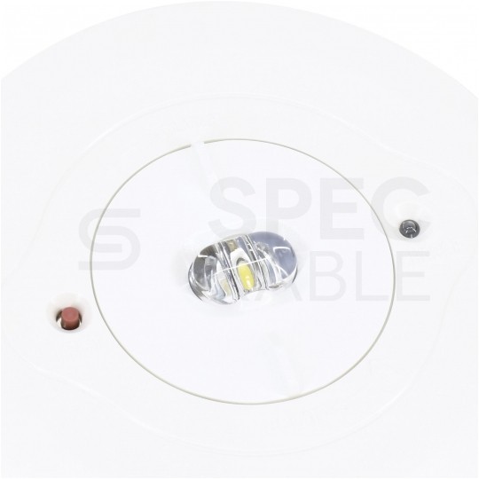 Oprawa awaryjna optyka skupiająca TOLER 3W 216lm IP20 3H biała Luxmena BEMKO