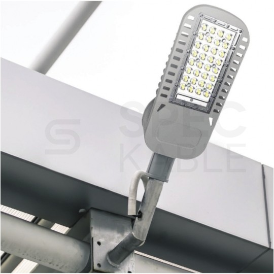 Oprawa, lampa uliczna LED SMD 100W 13500lm 4000K IP65 szara barwa NW biała neutralna IK08 V-TAC SAMSUNG VT-104ST 5 LAT GWARANCJI