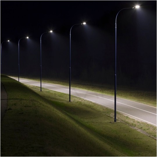 Oprawa, lampa uliczna LED SMD 100W 13500lm 4000K IP65 szara barwa NW biała neutralna IK08 V-TAC VT-106ST 5 LAT GWARANCJI