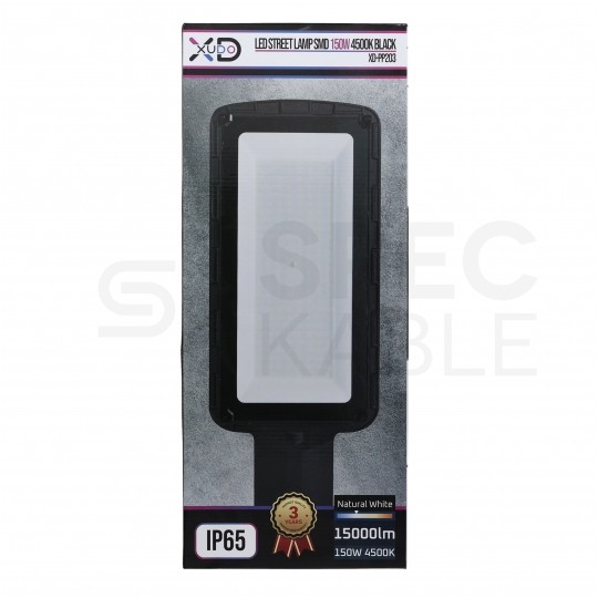 Oprawa, lampa uliczna LED SMD 150W 15000lm 4500K IP65 czarny NW XUDO