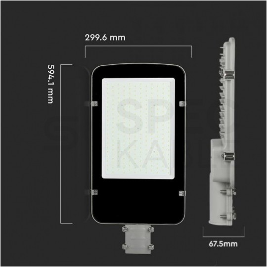 Oprawa, lampa uliczna LED SMD 150W 15000lm 6500K IP65 szara barwa CW biała zimna V-TAC SAMSUNG VT-150ST-N 5 LAT GWARANCJI