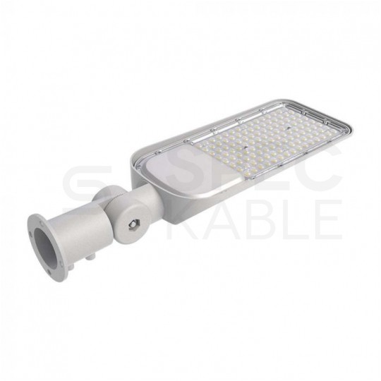 Oprawa, lampa uliczna LED SMD 150W 17220lm 6500K IP65 szara z regulowanym uchwytem barwa CW biała zimna V-TAC SAMSUNG VT-169ST-N 5 LAT GWARANCJI