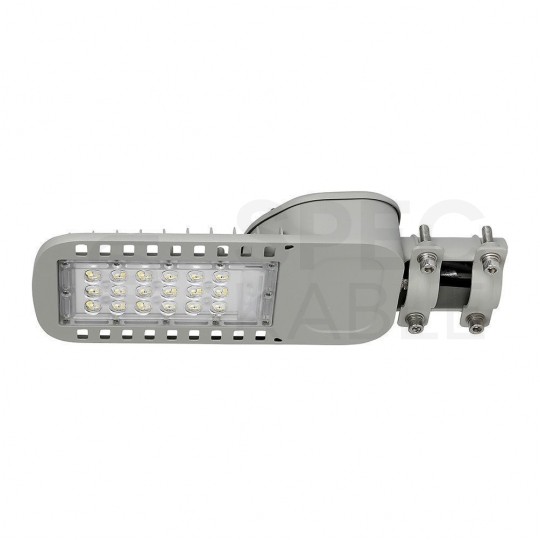 Oprawa, lampa uliczna LED SMD 30W 4050lm 4000K IP65 szara barwa NW biała neutralna IK08 V-TAC SAMSUNG VT-34ST-N 5 LAT GWARANCJI