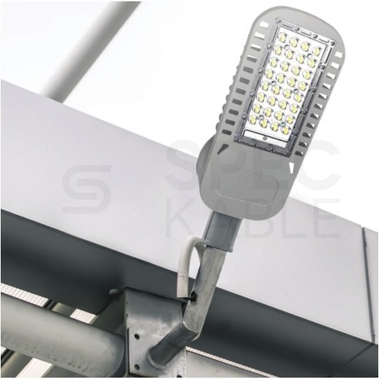 Oprawa, lampa uliczna LED SMD 30W 4050lm 6500K IP65 szara barwa CW biała zimna IK08 V-TAC SAMSUNG VT-34ST-N 5 LAT GWARANCJI