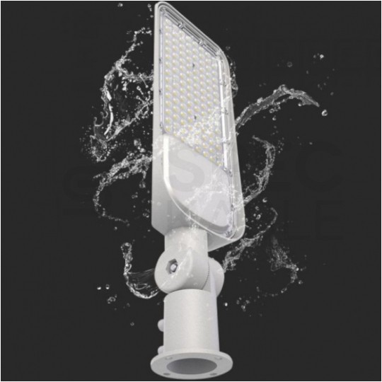 Oprawa, lampa uliczna LED SMD 50W 5740lm 4000K IP65 szara z regulowanym uchwytem barwa NW biała neutralna IK08 V-TAC SAMSUNG VT-59ST-N 5 LAT GWARANCJI