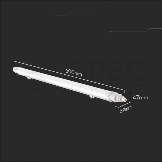 Oprawa liniowa, sufitowa hermetyczna 60cm LED 18W 1900lm 6500K IP65 biała barwa CW biała zimna Seria-L V-TAC VT-80060