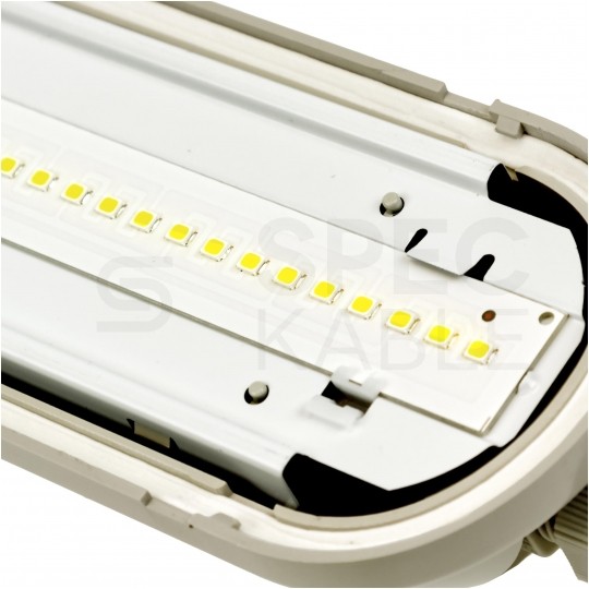 Oprawa liniowa, sufitowa hermetyczna GIGANT 150cm LED 52W 8900lm 6000K IP65 biała/szara barwa CW biała zimna IK10 LIMEA GIGANT SPECTRUM LED