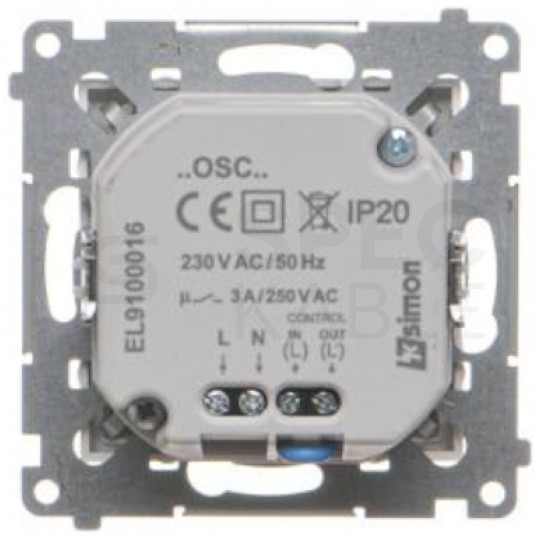 Oprawa oświetleniowa LED 1,2W 17lm z czujnikiem ruchu SIMON 54 biała Kontakt Simon DOSCB.01/11