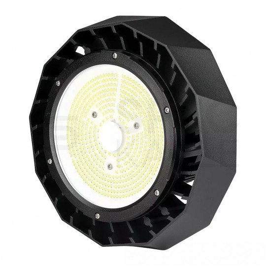 Oprawa przemysłowa LED SMD 100W 18000lm 6000K IP65 czarna barwa CW biała zimna IK08 HighBay V-TAC SAMSUNG VT-9-108 5 LAT GWARANCJI
