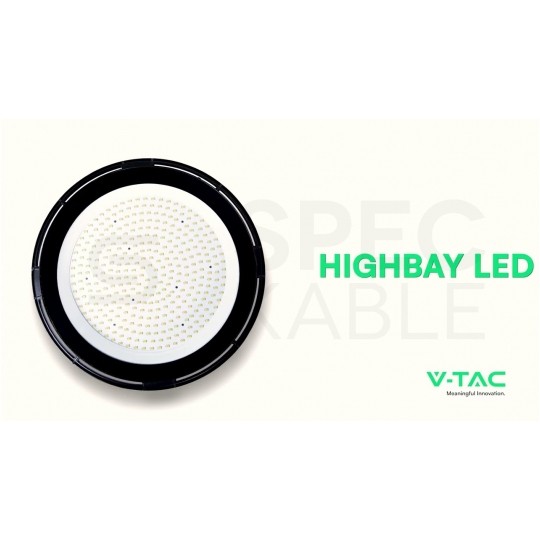 Oprawa przemysłowa LED SMD 200W 17000lm 4000K IP65 czarna barwa NW biała neutralna HighBay V-TAC VT-90201