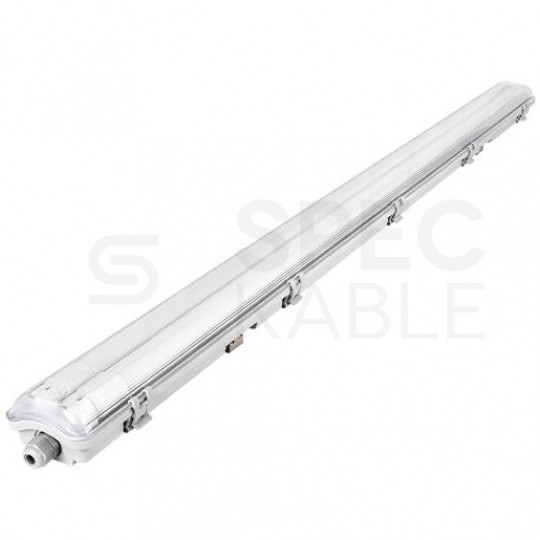 Oprawa sufitowa hermetyczna 120cm lampa 230V z tubami LED 2x36W 3600lm IP65 barwa CW biała zimna MASTER LED