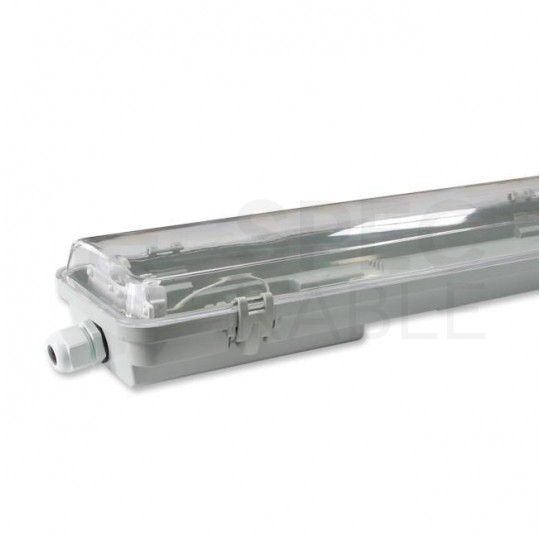 Oprawa sufitowa hermetyczna 120cm lampa 230V z tubami LED 2x36W (nano PC) 3600lm IP65 barwa CW biała zimna MASTER LED