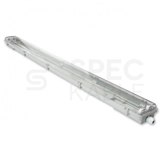 Oprawa sufitowa hermetyczna 120cm lampa 230V z tubami LED 2x36W (nano PC) 3600lm IP65 barwa CW biała zimna MASTER LED