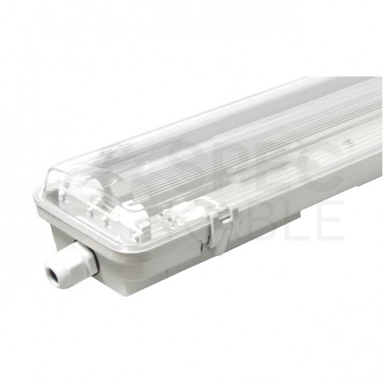 Oprawa sufitowa hermetyczna 120cm lampa 230V z tubami LED 2x36W (nano PC) 3600lm IP65 barwa CW biała zimna MASTER LED