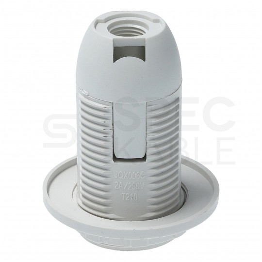 Oprawa żarówki gwint E14 plastikowa biała 250V 16A dł. 54mm śr. 58mm ELCAN