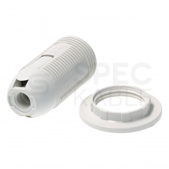Oprawa żarówki gwint E14 plastikowa biała 250V 16A dł. 54mm śr. 58mm ELCAN