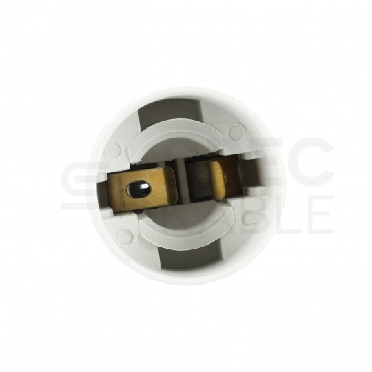 Oprawa żarówki gwint E14 plastikowa biała 250V ELCAN