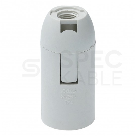 Oprawa żarówki gwint E14 plastikowa biała 250V ELCAN