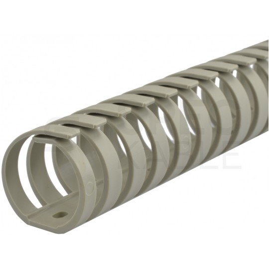 Organizator biurkowy grzebieniowy do kabli i przewodów 0,5m 30mm szary