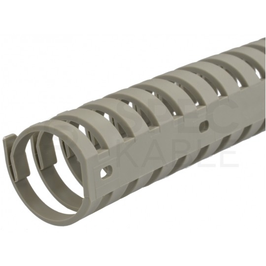 Organizator biurkowy grzebieniowy do kabli i przewodów 0,5m 30mm szary