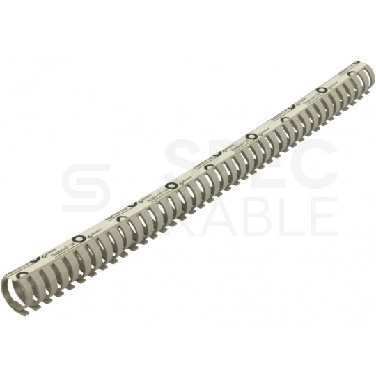 Organizator biurkowy grzebieniowy do kabli i przewodów 0,5m 30mm szary