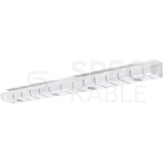 Organizator kabli sprzętowych montaż pod biurkowy 2x prowadnica 530x110x80mm biały ROLINE