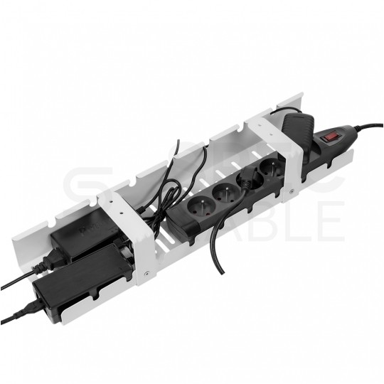 Organizator kabli sprzętowych podbiurkowy 500x120x90mm czarny Spacetronik ERGOLINE