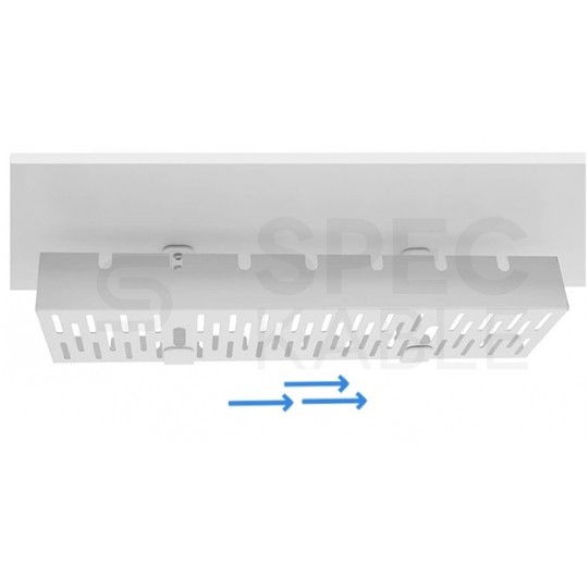 Organizator kabli sprzętowych podbiurkowy 500x120x90mm czarny Spacetronik ERGOLINE