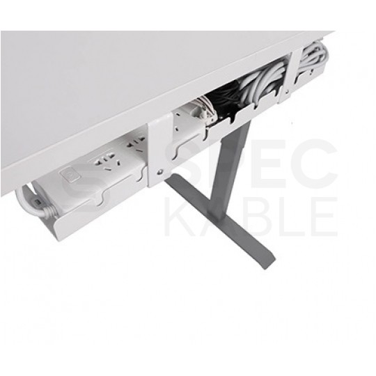 Organizator kabli sprzętowych podbiurkowy 500x120x90mm czarny Spacetronik ERGOLINE