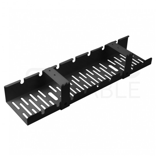 Organizator kabli sprzętowych podbiurkowy 500x120x90mm czarny Spacetronik ERGOLINE