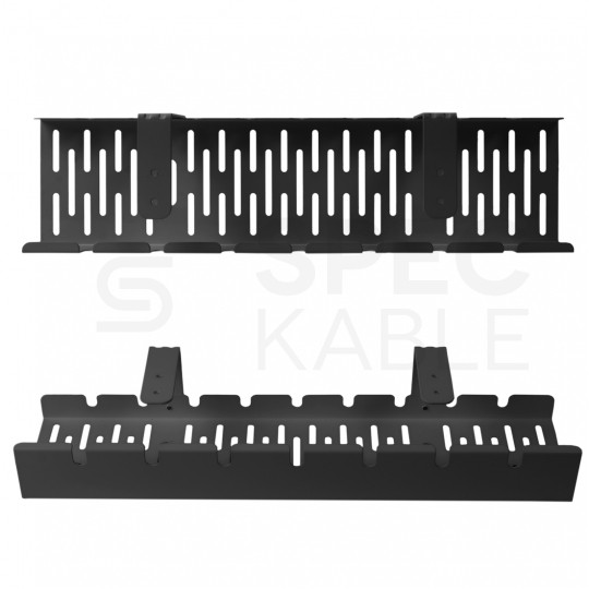 Organizator kabli sprzętowych podbiurkowy 500x120x90mm czarny Spacetronik ERGOLINE