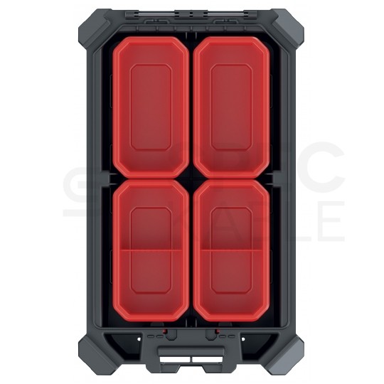 Organizer narzędziowy z wyjmowanymi pojemnikami na akcesoria 368x228x77mm MSX 25 niski Kistenberg KMX40258B