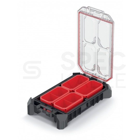Organizer narzędziowy z wyjmowanymi pojemnikami na akcesoria 368x228x77mm MSX 25 niski Kistenberg KMX40258B
