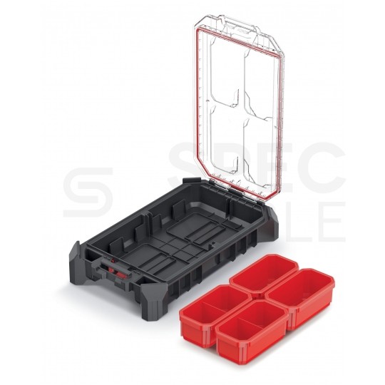 Organizer narzędziowy z wyjmowanymi pojemnikami na akcesoria 368x228x77mm MSX 25 niski Kistenberg KMX40258B