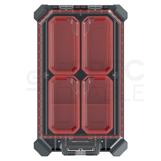 Organizer narzędziowy z wyjmowanymi pojemnikami na akcesoria 368x228x77mm MSX 25 niski Kistenberg KMX40258B