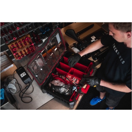 Organizer narzędziowy z wyjmowanymi pojemnikami na akcesoria 543x368x122mm X BLOCK BRIDGE Kistenberg KXBB5540B