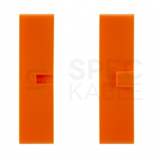 Organizer wiązek kablowych na 24szt. kabli sieciowych NEKU pomarańczowy