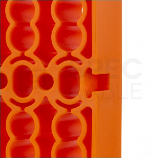 Organizer wiązek kablowych na 24szt. kabli sieciowych NEKU pomarańczowy