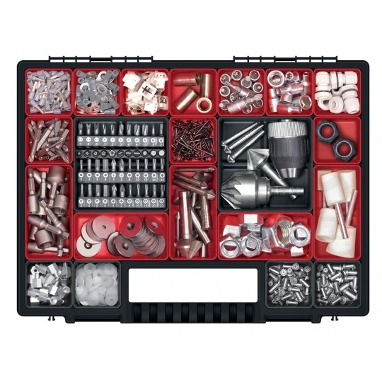 Organizer z 21 wyjmowanymi pojemnikami przegrodami na narzędzia akcesoria 399x303x50mm Kistenberg NORB 40 KNO40305B