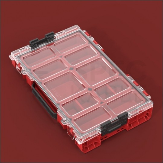 Organizer z przegrodami na narzędzia i akcesoria 450x296x79mm 5l Qbrick 100 System PRO RED ULTRA HD