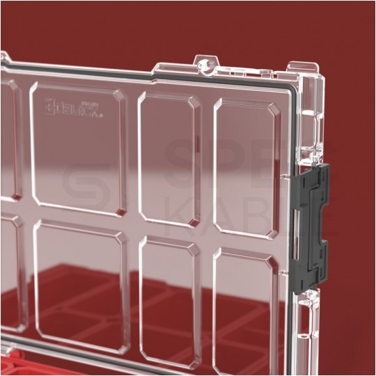 Organizer z przegrodami na narzędzia i akcesoria 450x296x79mm 5l Qbrick 100 System PRO RED ULTRA HD