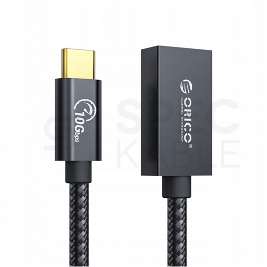 ORICO Kabel USB 3.1 typ-C / A (wtyk / gniazdo) QC 3A czarny 1m