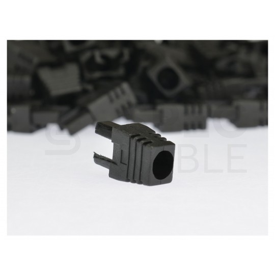 Osłonka wewnętrzna wtyku RJ45 czarna WORECZEK 100szt.