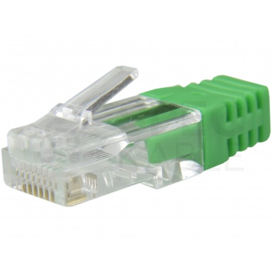 Osłonka wewnętrzna wtyku RJ45 zielona WORECZEK 100szt. Alantec