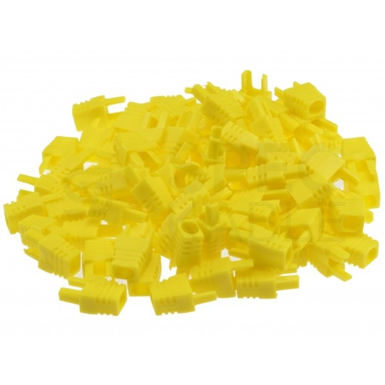 Osłonka wewnętrzna wtyku RJ45 żółta WORECZEK 100szt.